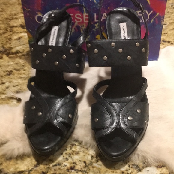 Chinese Laundry Suzana Women’s Black Leather upper sandal NEW in BOX Most Sizes - Picture 5 of 7